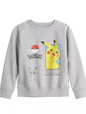 Pokémon Pikachu Grey Kids Sweatshirt size 4